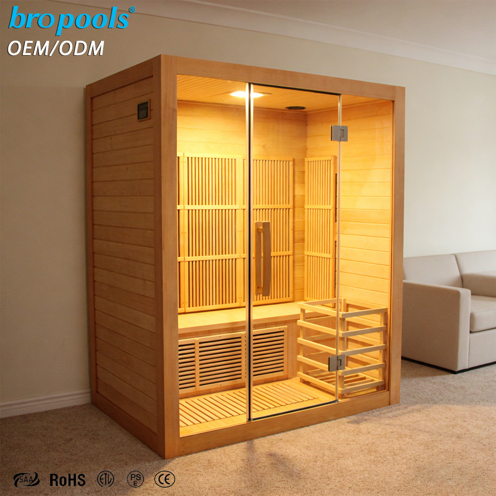 Spa Wellness Gym - Cabine de sauna moderna em madeira
