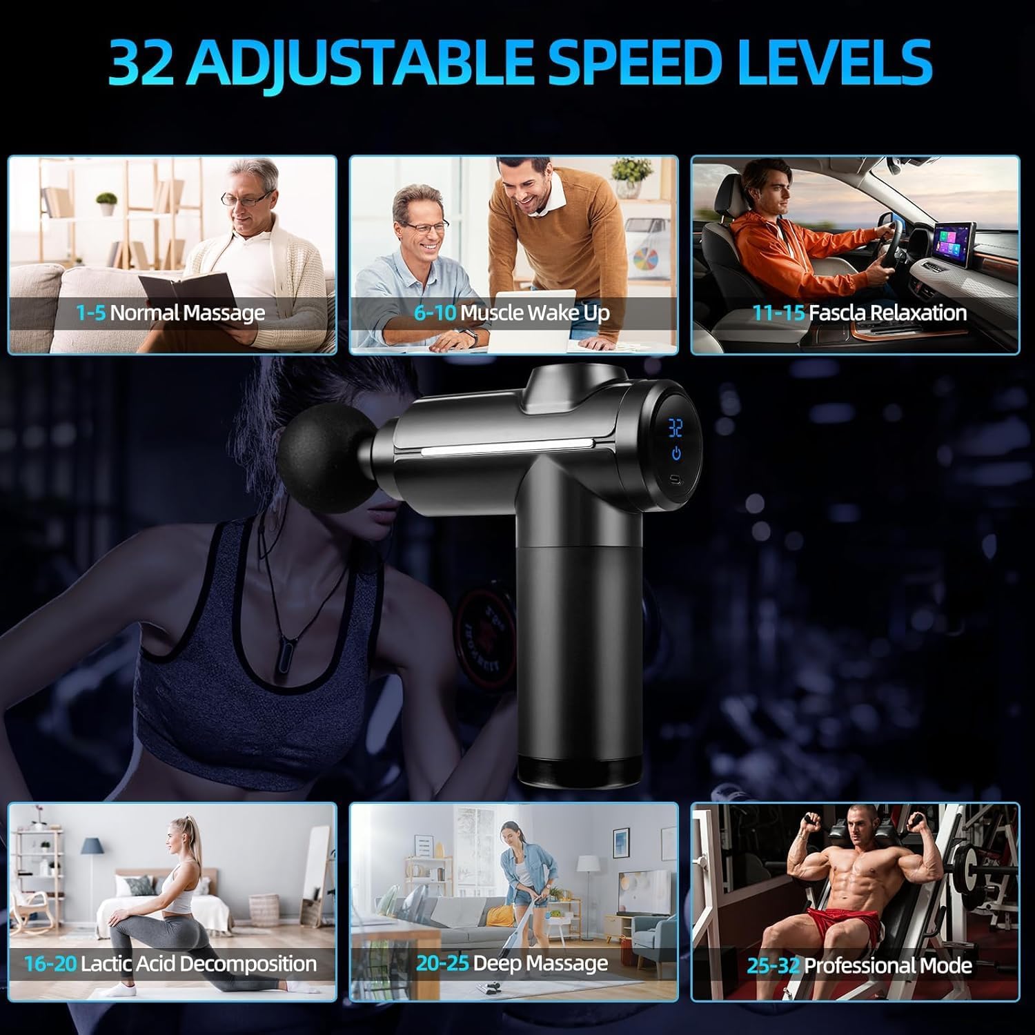Pistola de massagem massageado - Massage Gun avaliação e preço