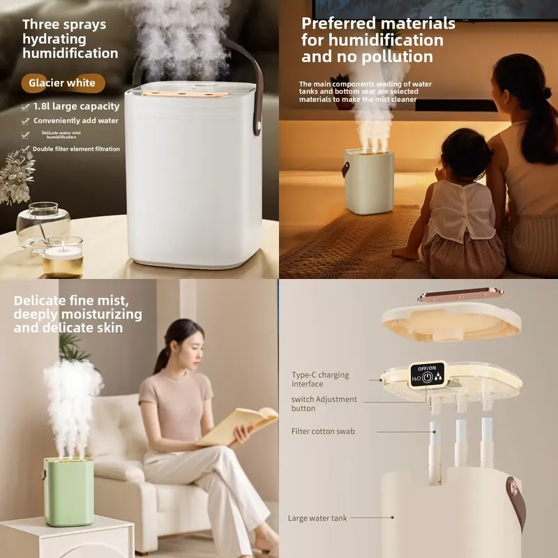 Umidificador USB com três bico - Aromatherapy Diffuser avaliação e preço